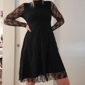 black goth lace dress